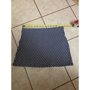 Zara Womens Blue White Geometric Knit Mini Skirt Size Small Jacquard A-Line